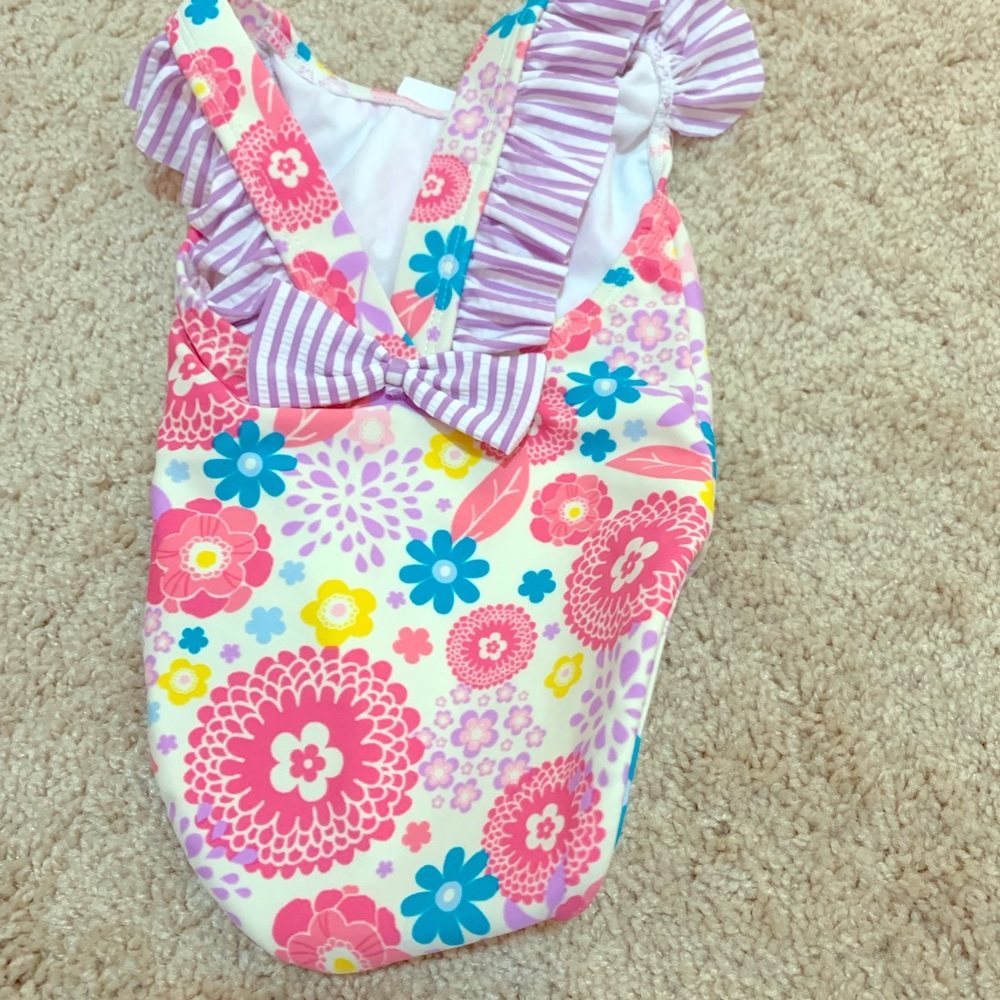Brad new rufflebutt baby girl swimsuit